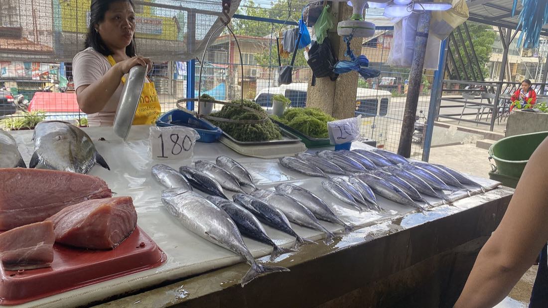 Fish stalls at a Philippine public market
