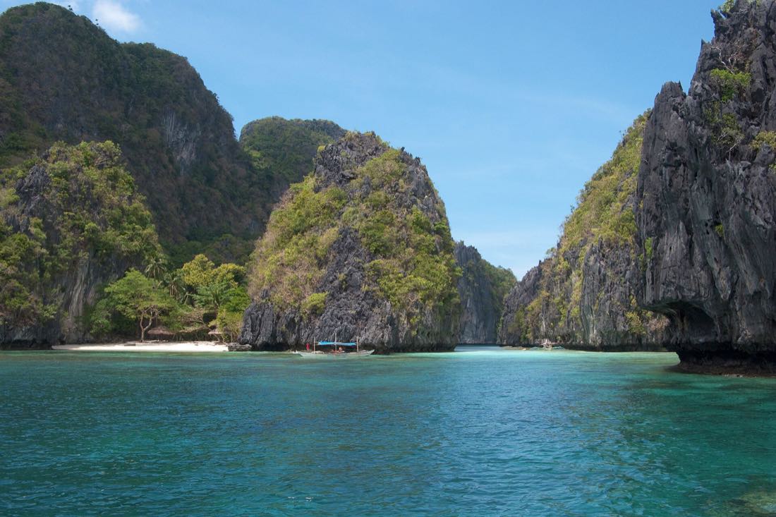 A limestone island in Bacuit Bay, El Nido