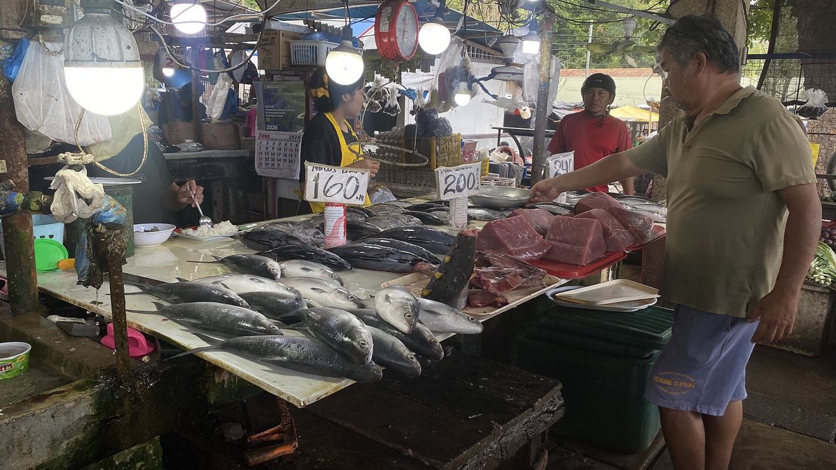 Fish stalls at a Philippine public market