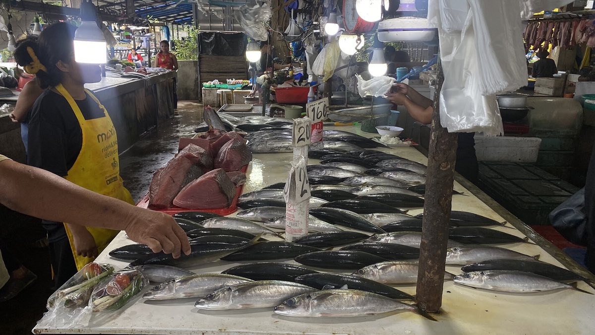 Fish stalls at a Philippine public market
